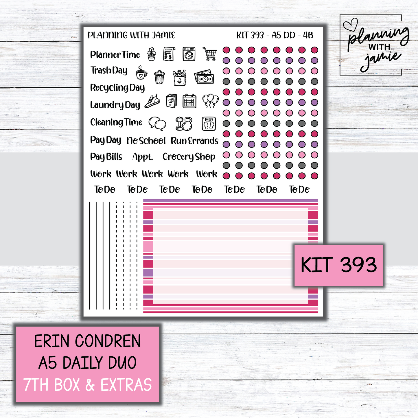 Kit 393 Erin Condren Daily Duo Sticker Kit