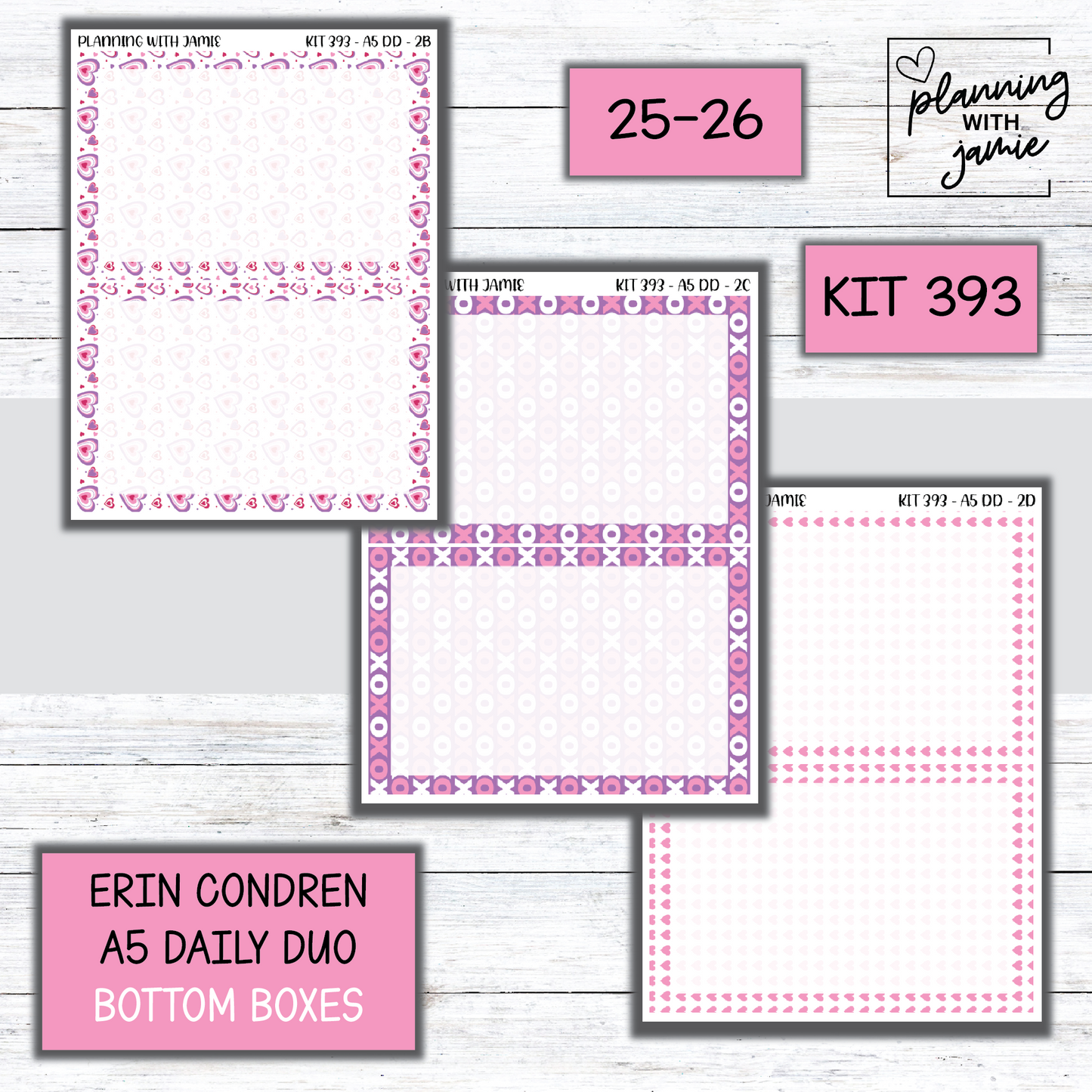 Kit 393 Erin Condren Daily Duo Sticker Kit