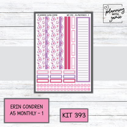 KIT 393 Erin Condren 7X9 OR A5 Monthly Kit
