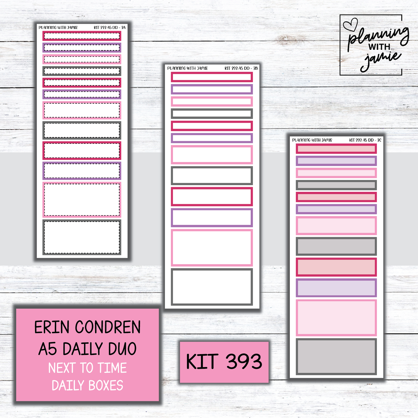 Kit 393 Erin Condren Daily Duo Sticker Kit