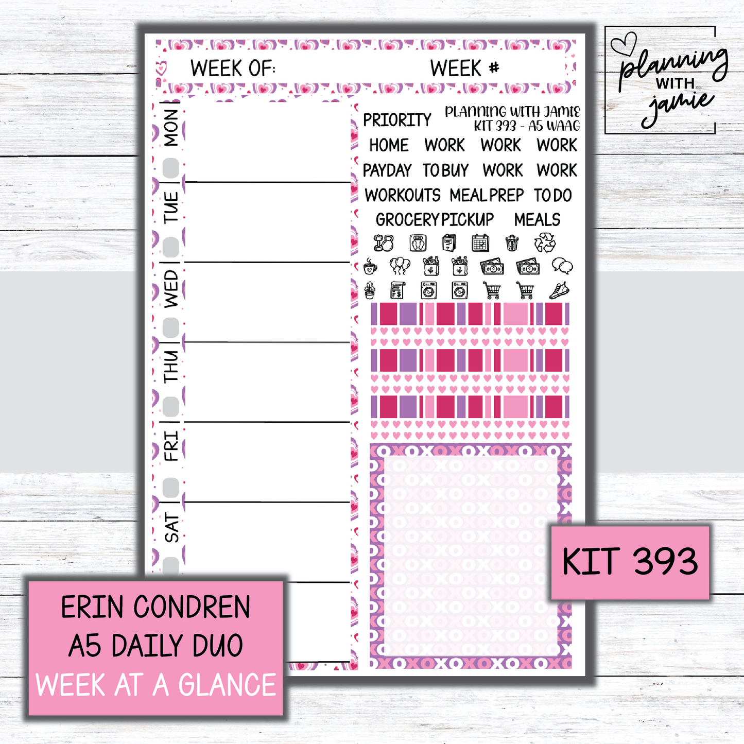 Kit 393 Week At A Glance Sticker