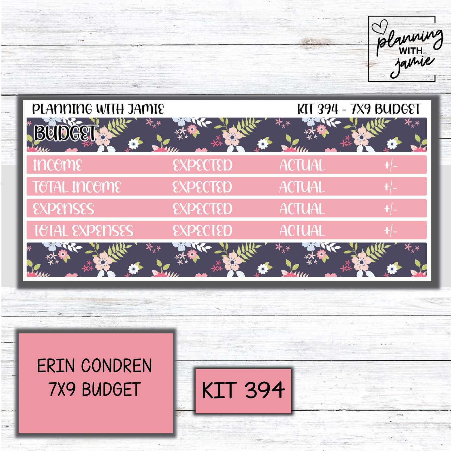 Kit 394 7x9 Budget Sticker Kit