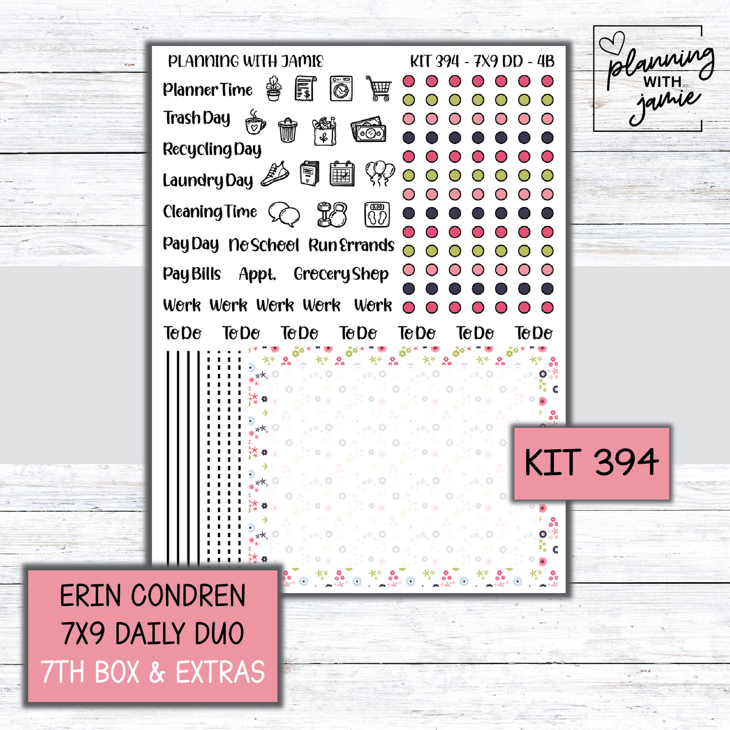 Kit 394 Erin Condren Daily Duo Sticker Kit