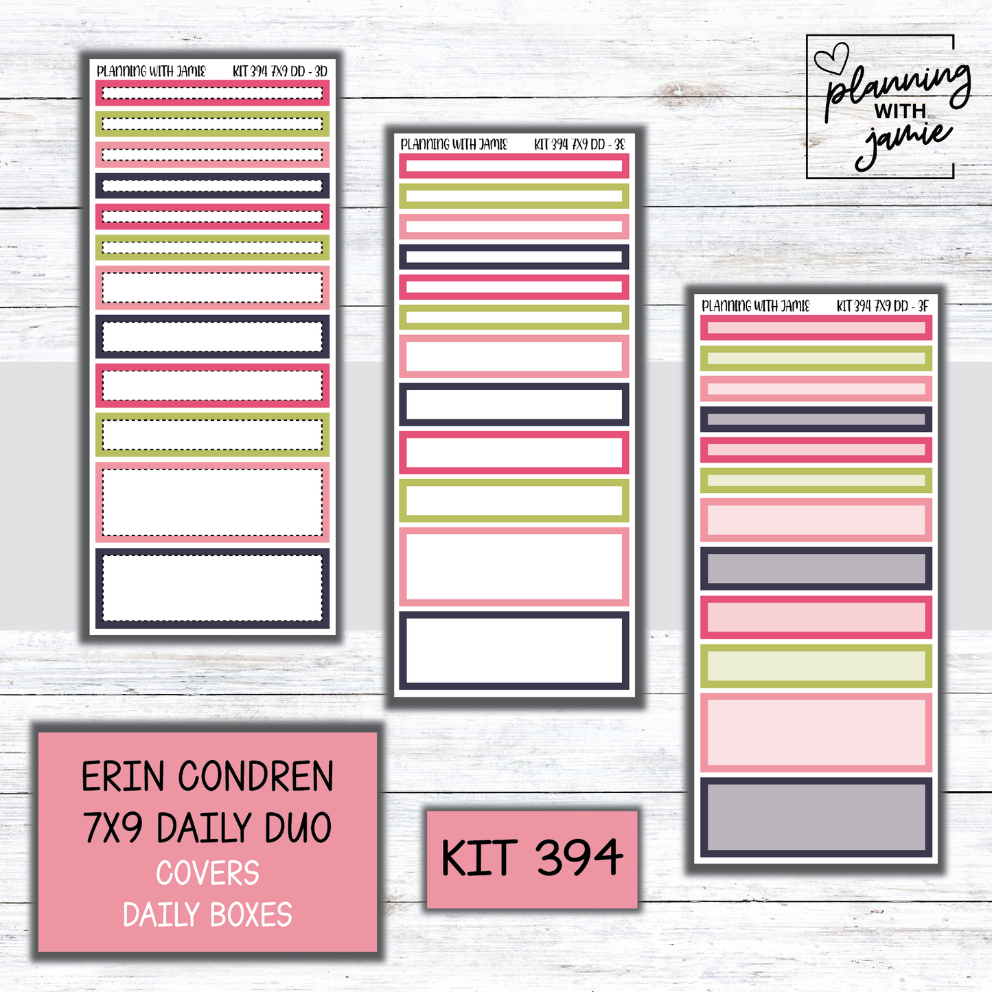 Kit 394 Erin Condren Daily Duo Sticker Kit