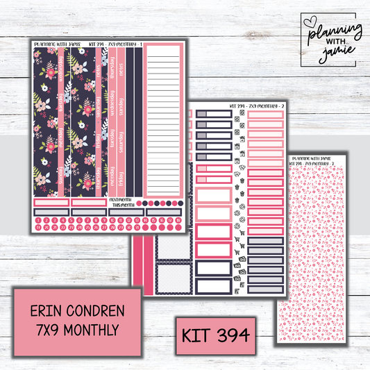 KIT 394 Erin Condren 7X9 OR A5 Monthly Kit