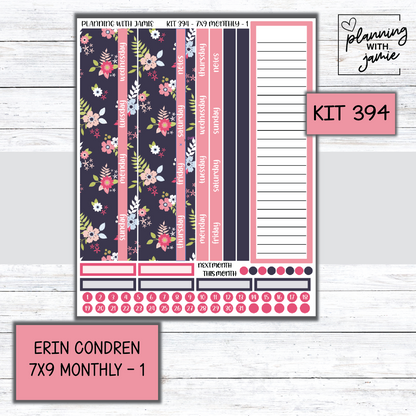 KIT 394 Erin Condren 7X9 OR A5 Monthly Kit
