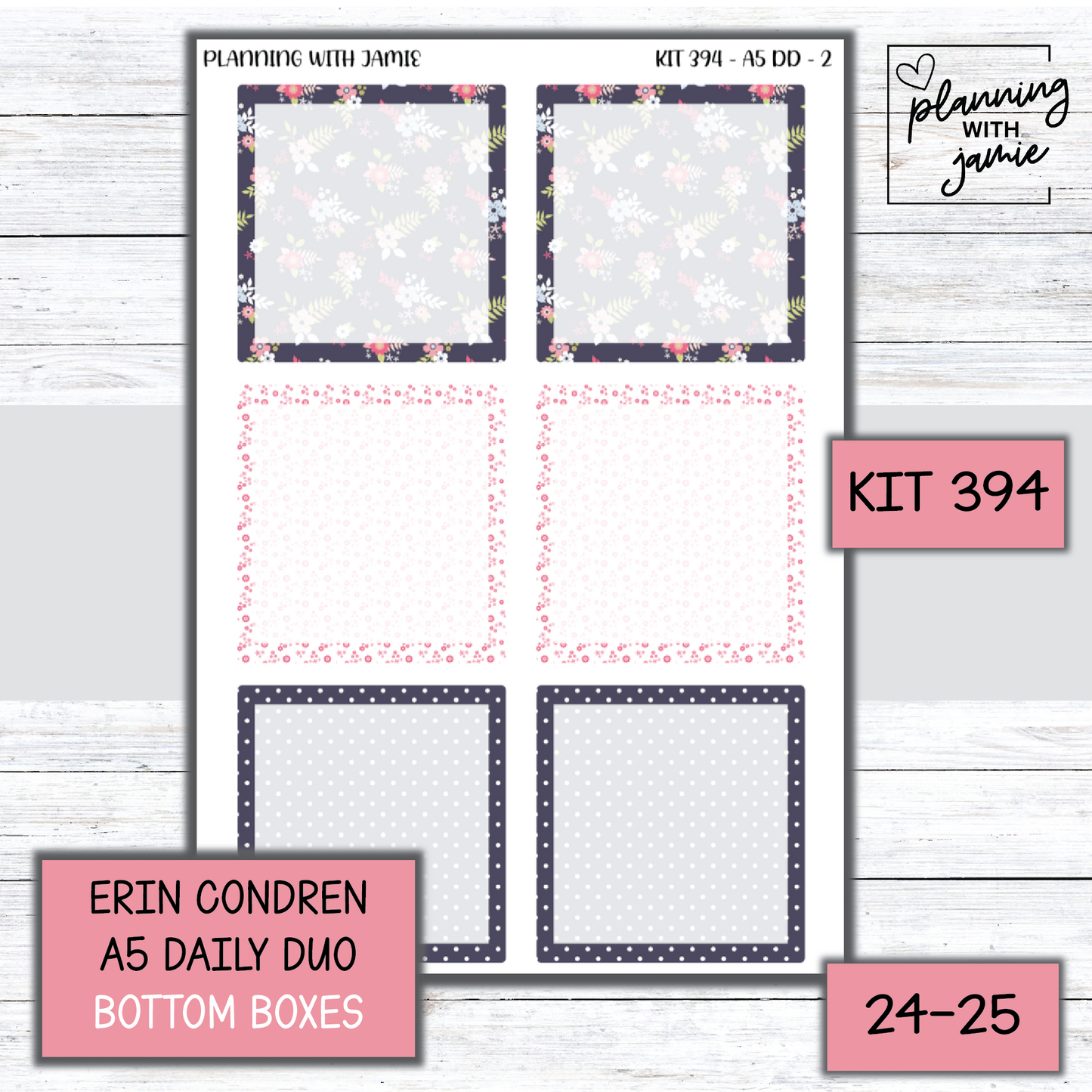 Kit 394 Erin Condren Daily Duo Sticker Kit