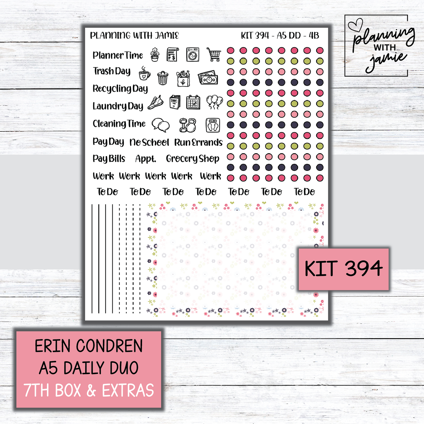 Kit 394 Erin Condren Daily Duo Sticker Kit