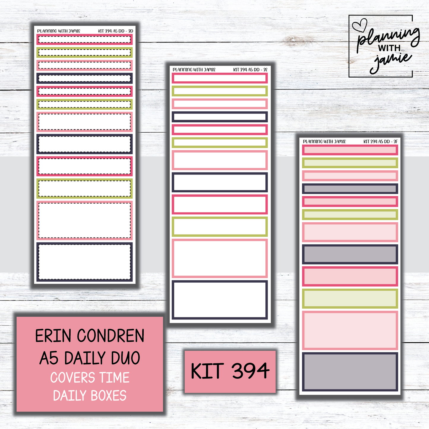Kit 394 Erin Condren Daily Duo Sticker Kit