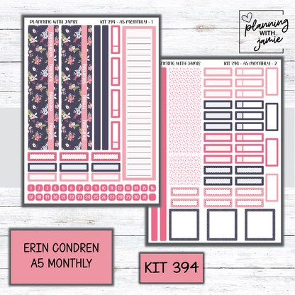 KIT 394 Erin Condren 7X9 OR A5 Monthly Kit