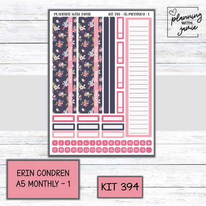 KIT 394 Erin Condren 7X9 OR A5 Monthly Kit
