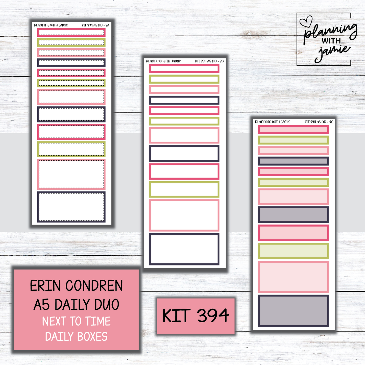 Kit 394 Erin Condren Daily Duo Sticker Kit