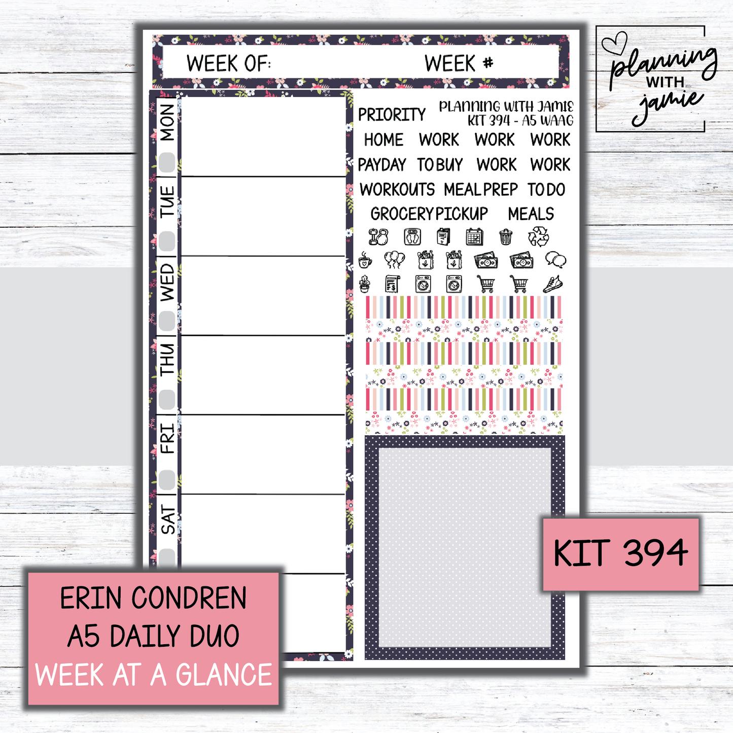 Kit 394 Week At A Glance Sticker