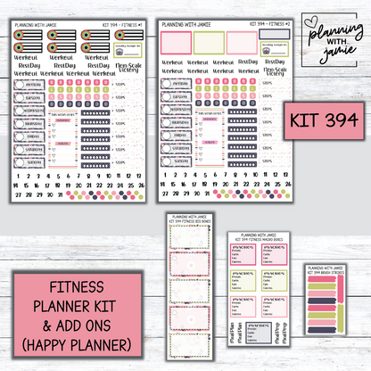 Kit 394 Weekly Fitness Sticker Kit