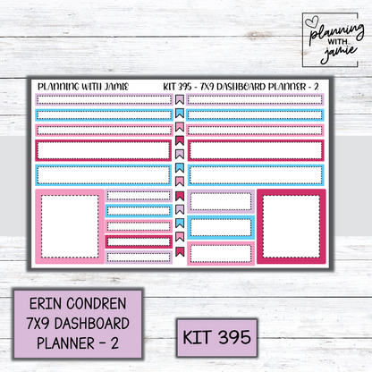 Kit 395 Erin Condren Dashboard Planner Sticker Kit