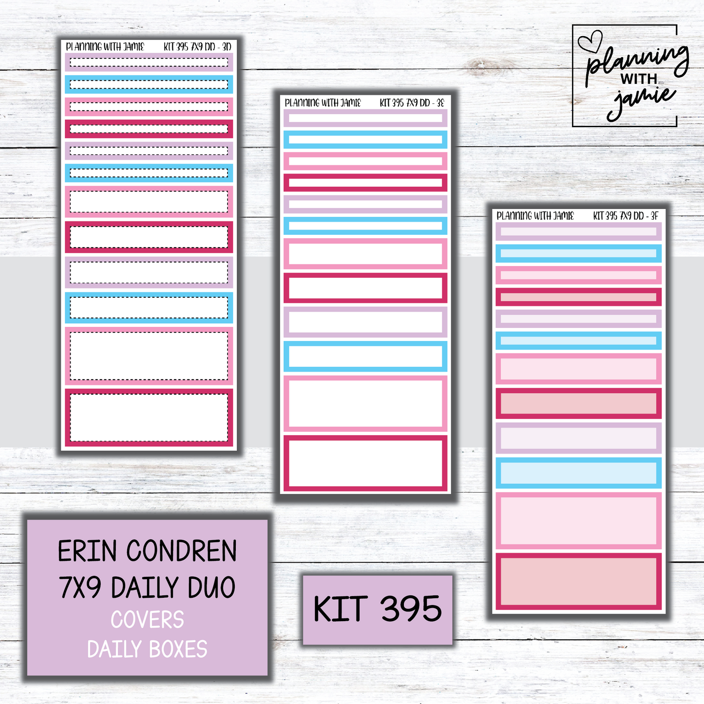 Kit 395 Erin Condren Daily Duo Sticker Kit