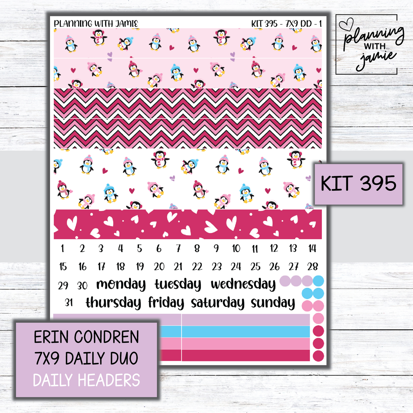 Kit 395 Erin Condren Daily Duo Sticker Kit