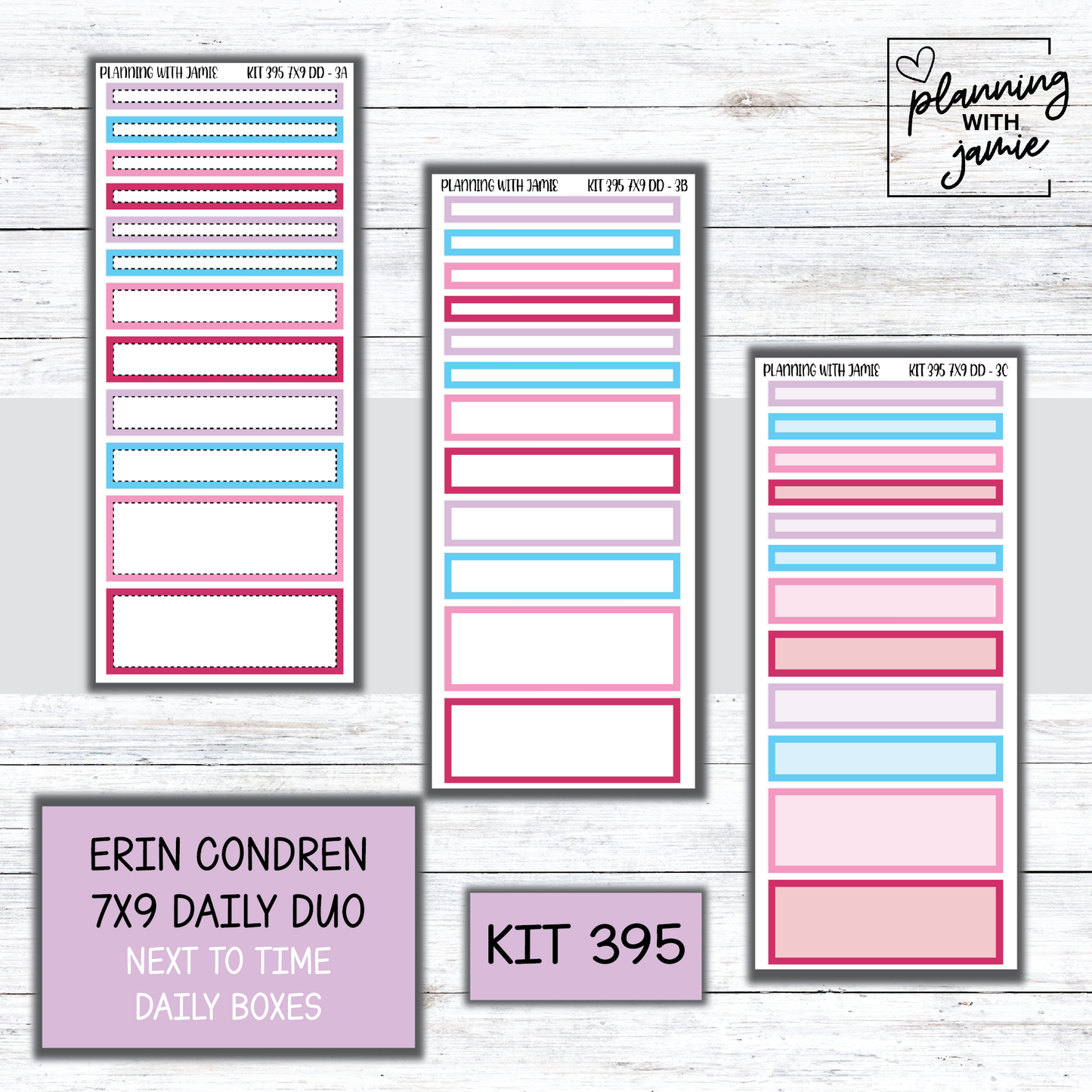 Kit 395 Erin Condren Daily Duo Sticker Kit