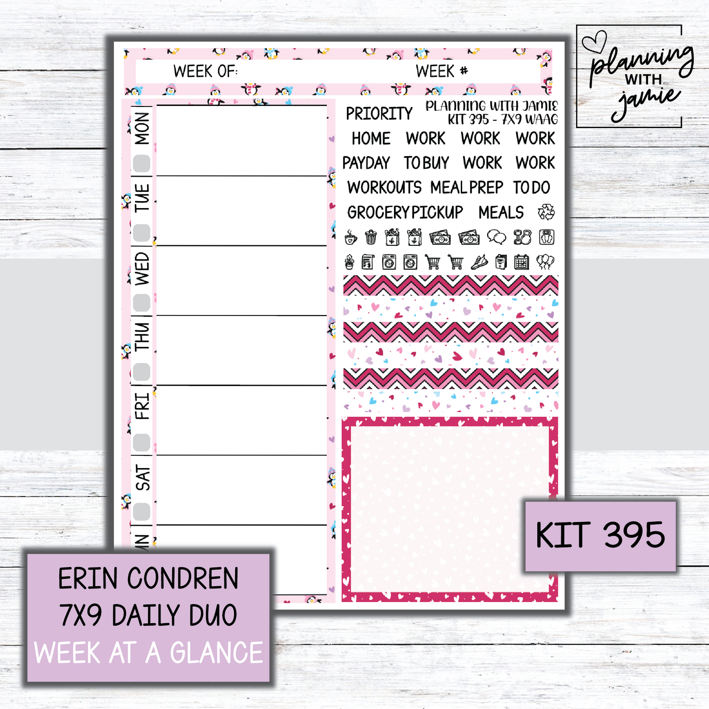 Kit 395 Week At A Glance Sticker