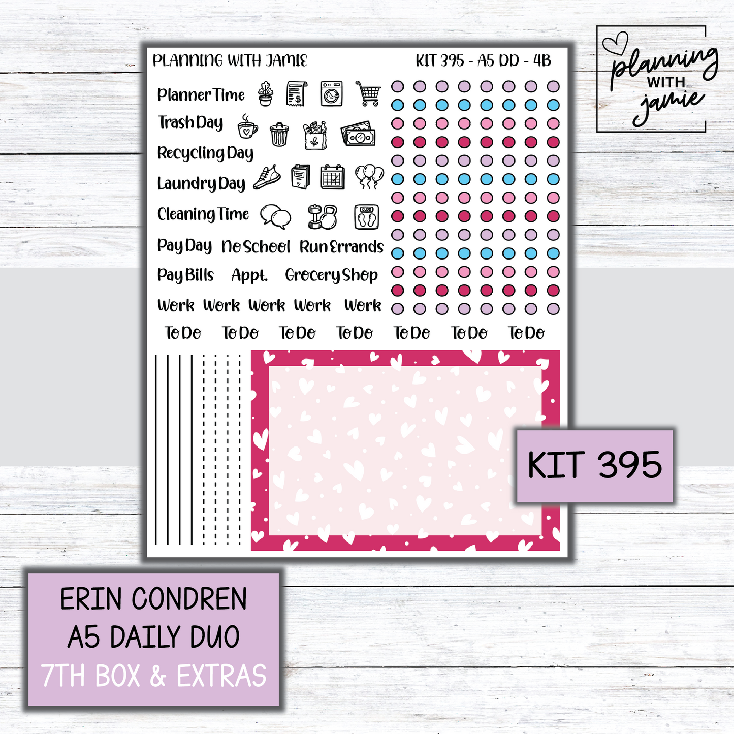 Kit 395 Erin Condren Daily Duo Sticker Kit