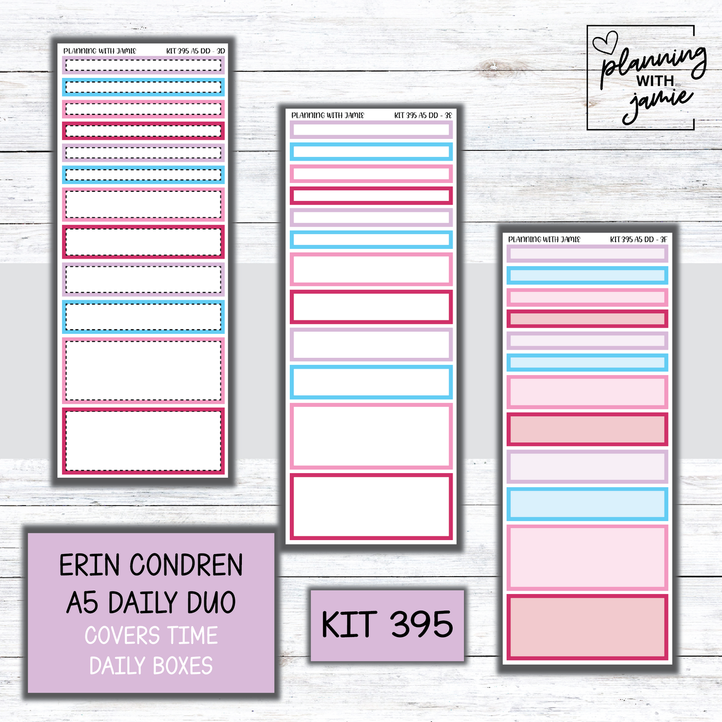 Kit 395 Erin Condren Daily Duo Sticker Kit