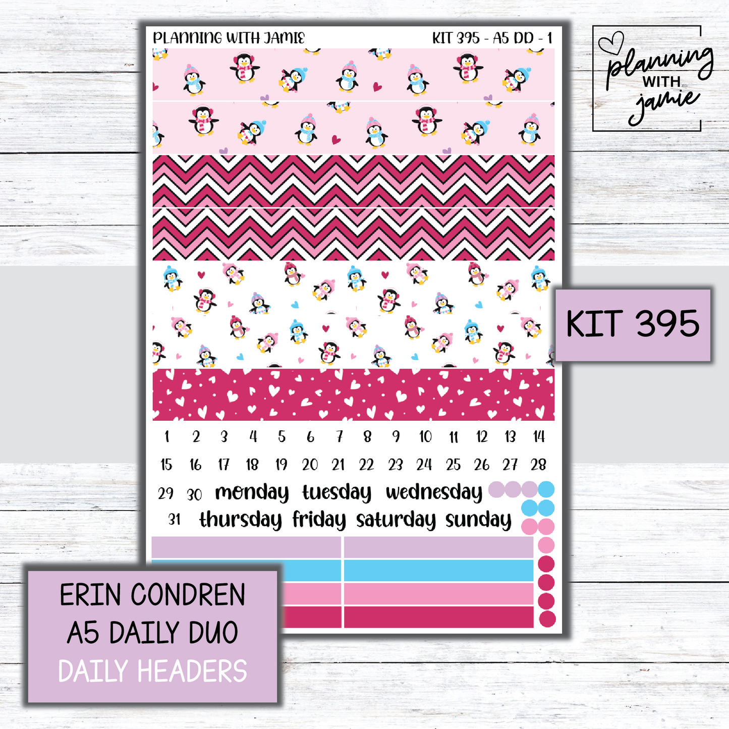 Kit 395 Erin Condren Daily Duo Sticker Kit