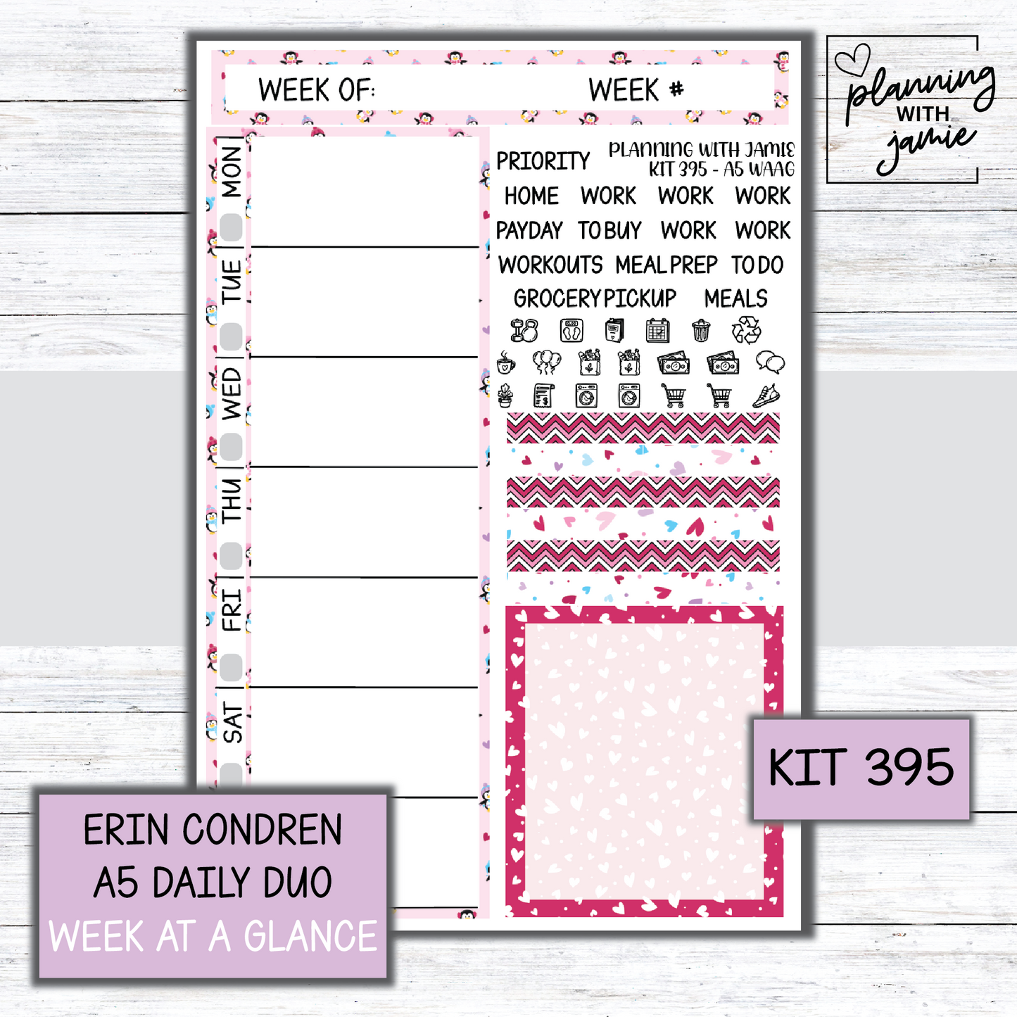 Kit 395 Week At A Glance Sticker