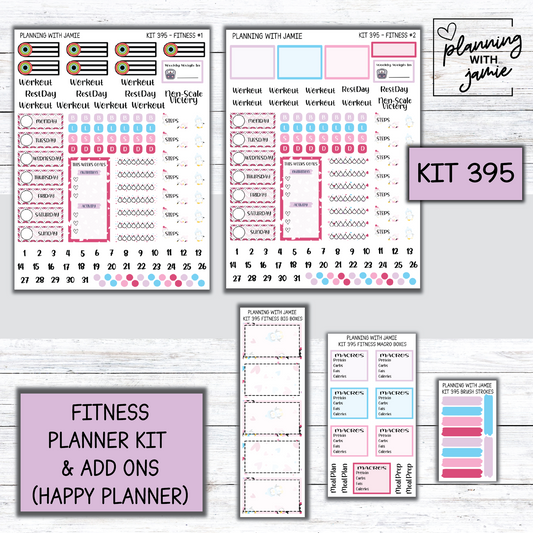 Kit 395 Weekly Fitness Sticker Kit