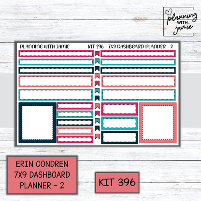 Kit 396 Erin Condren Dashboard Planner Sticker Kit