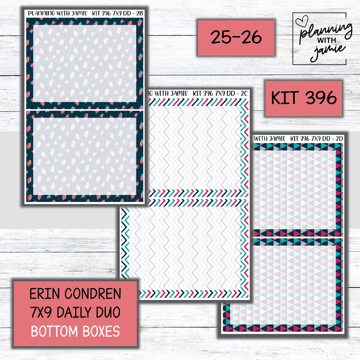 Kit 396 Erin Condren Daily Duo Sticker Kit