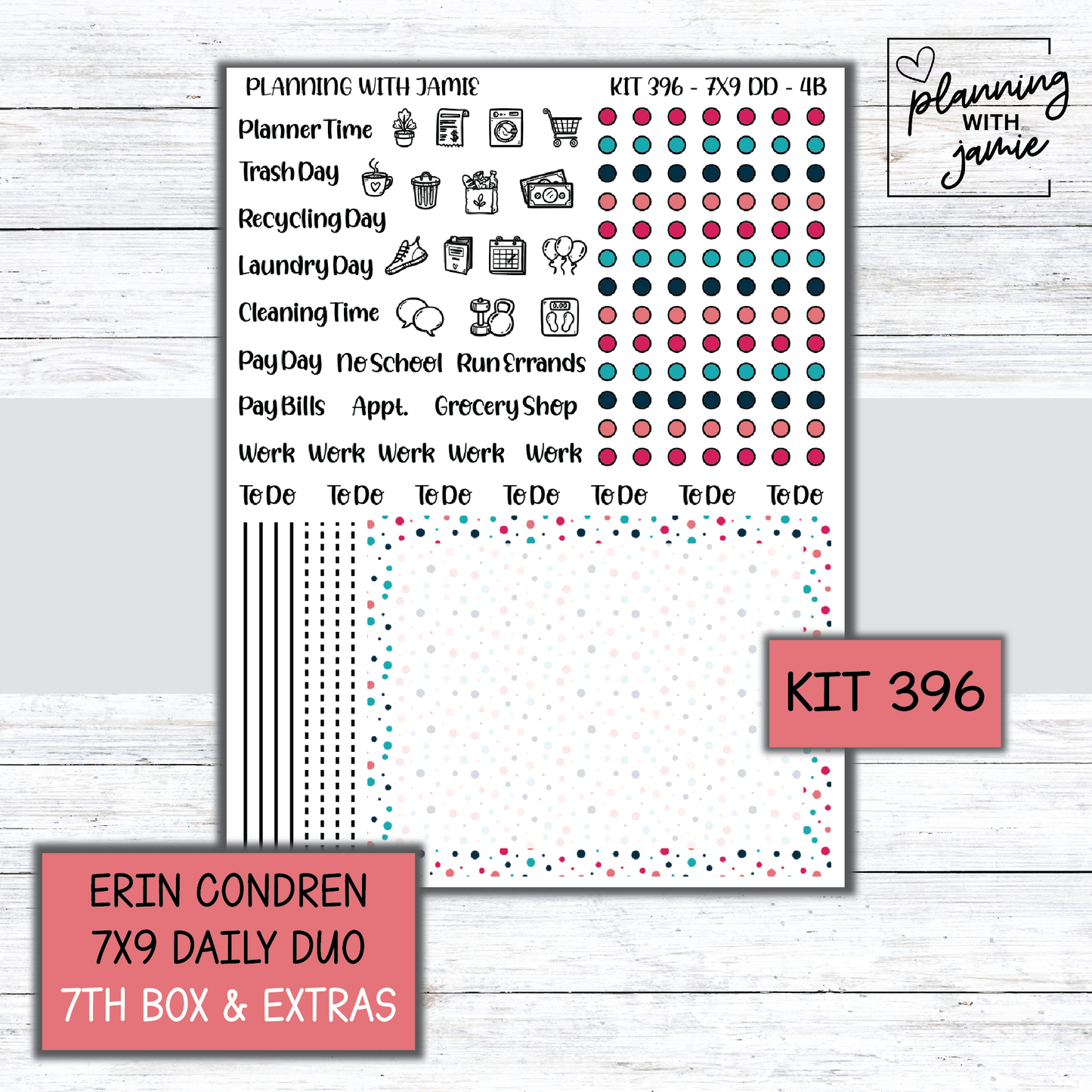 Kit 396 Erin Condren Daily Duo Sticker Kit
