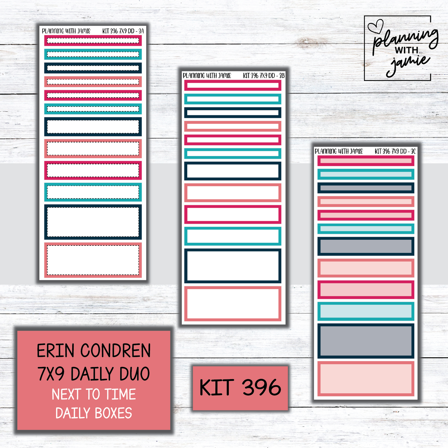 Kit 396 Erin Condren Daily Duo Sticker Kit