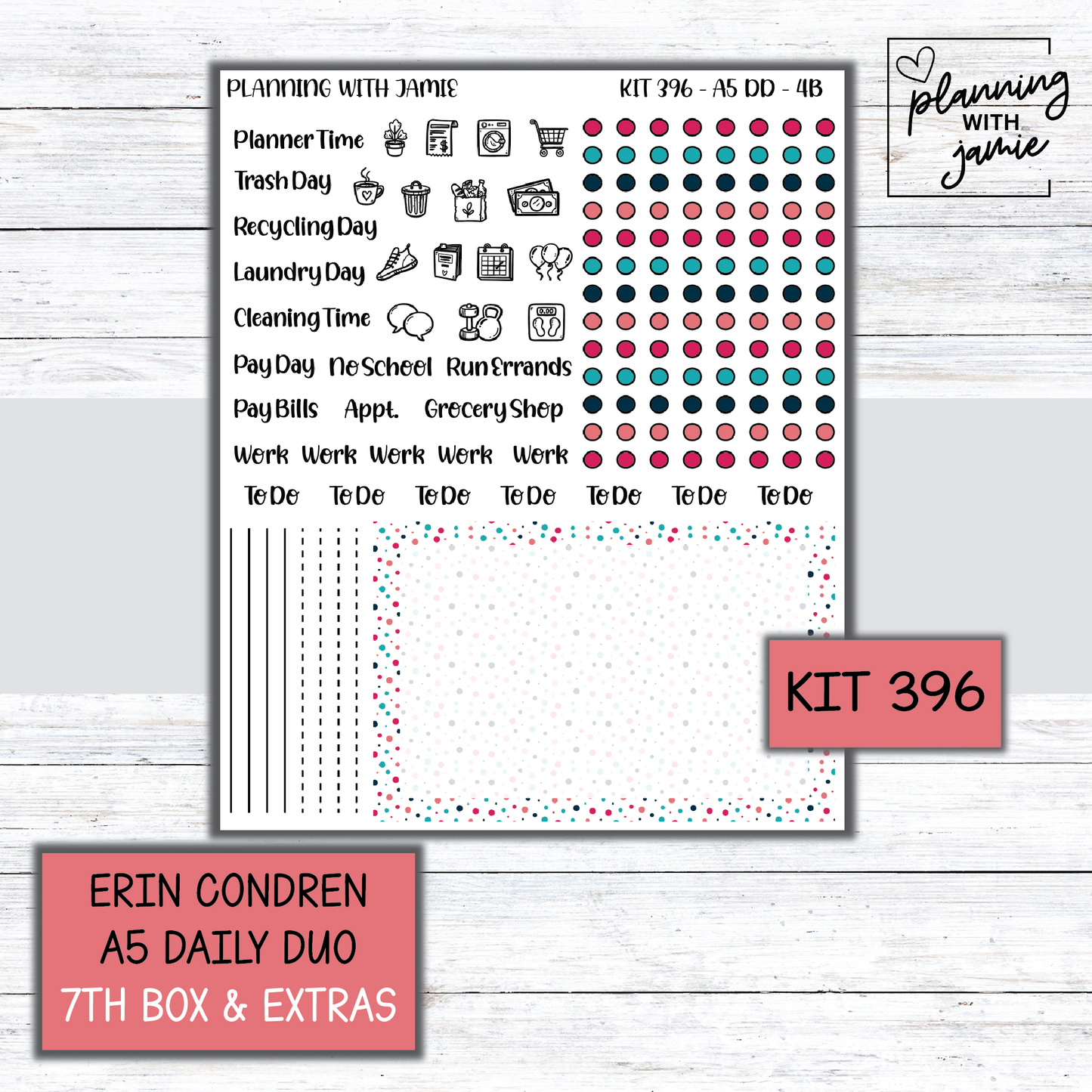 Kit 396 Erin Condren Daily Duo Sticker Kit
