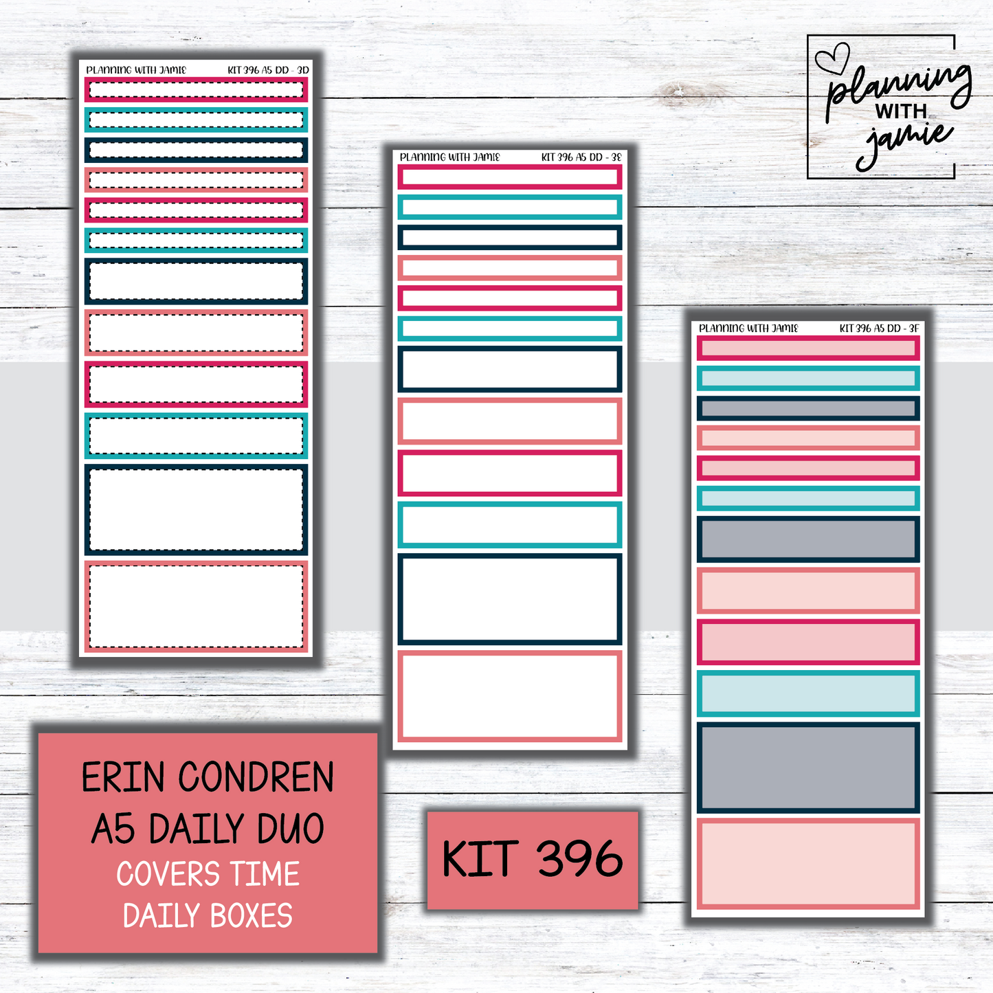 Kit 396 Erin Condren Daily Duo Sticker Kit