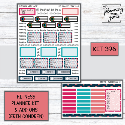 Kit 396 Weekly Fitness Sticker Kit