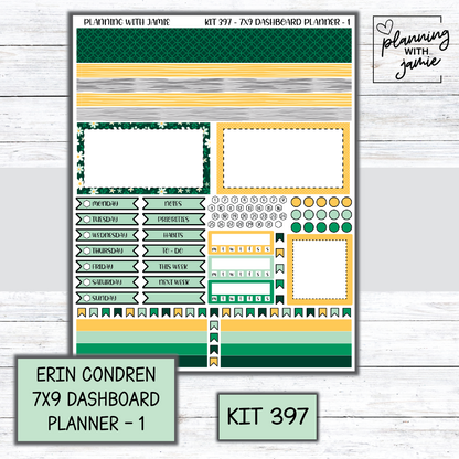 Kit 397 Erin Condren Dashboard Planner Sticker Kit