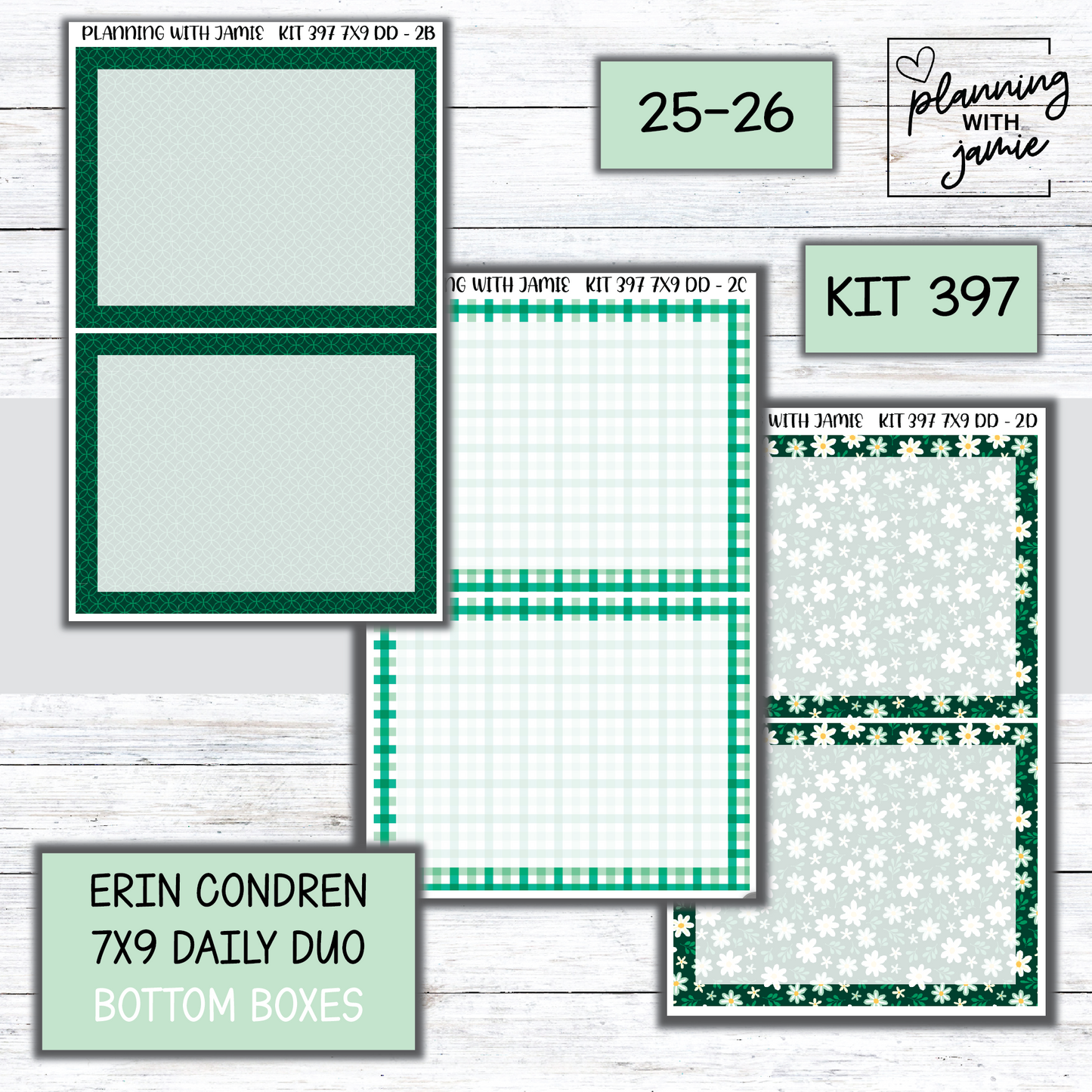 Kit 397 Erin Condren Daily Duo Sticker Kit