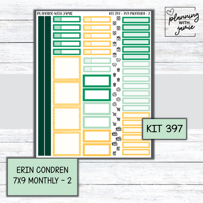 KIT 397 Erin Condren 7X9 OR A5 Monthly Kit