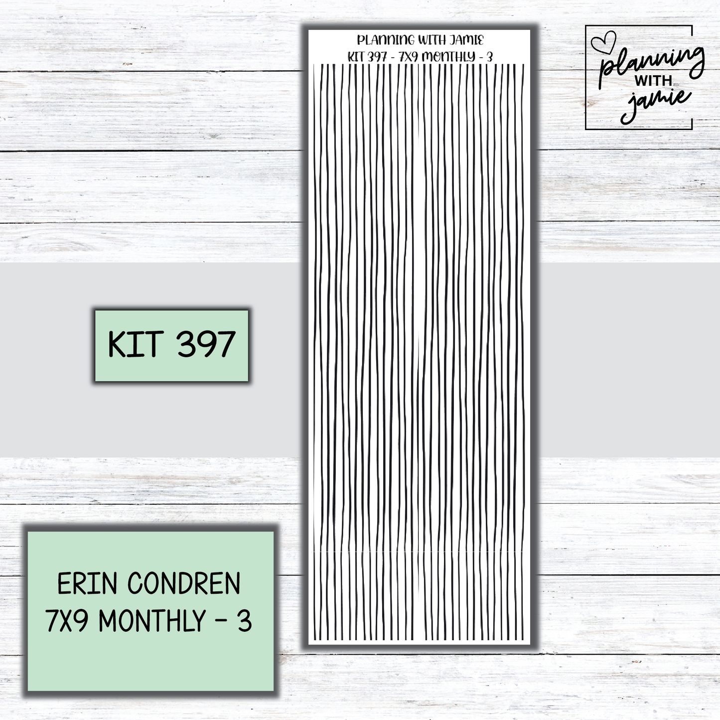 KIT 397 Erin Condren 7X9 OR A5 Monthly Kit