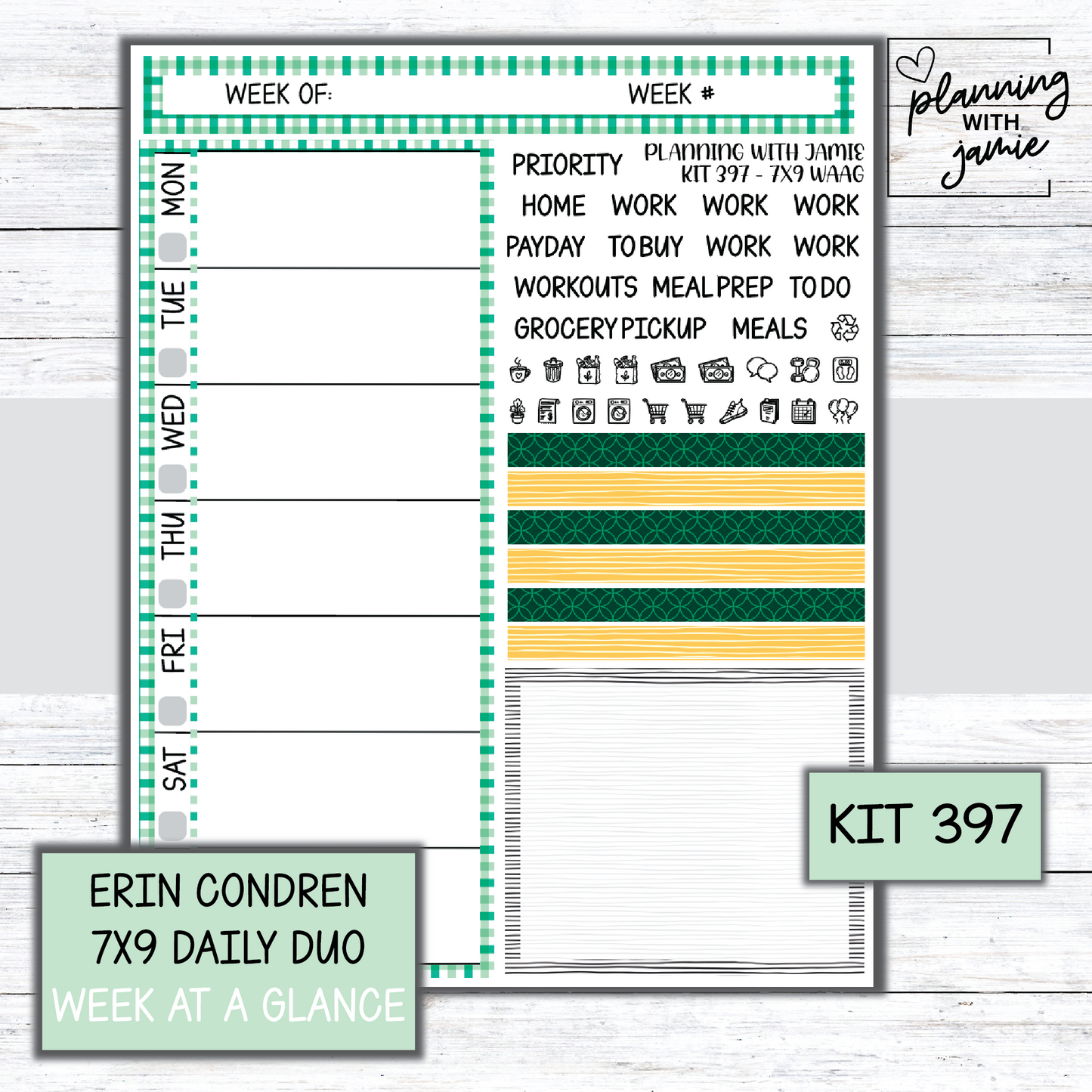 Kit 397 Week At A Glance Sticker