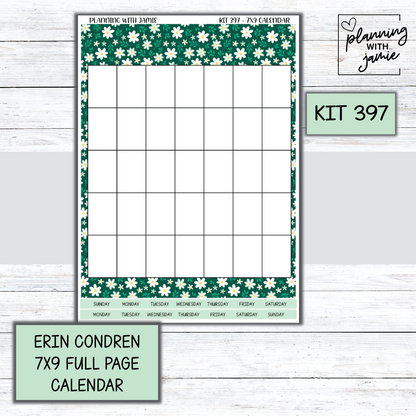 KIT 397 Erin Condren 7X9 Full Page Calendar