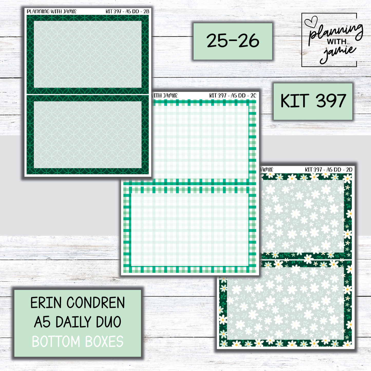 Kit 397 Erin Condren Daily Duo Sticker Kit