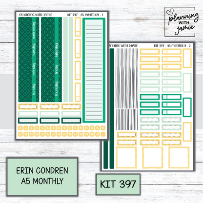 KIT 397 Erin Condren 7X9 OR A5 Monthly Kit