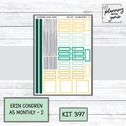 KIT 397 Erin Condren 7X9 OR A5 Monthly Kit
