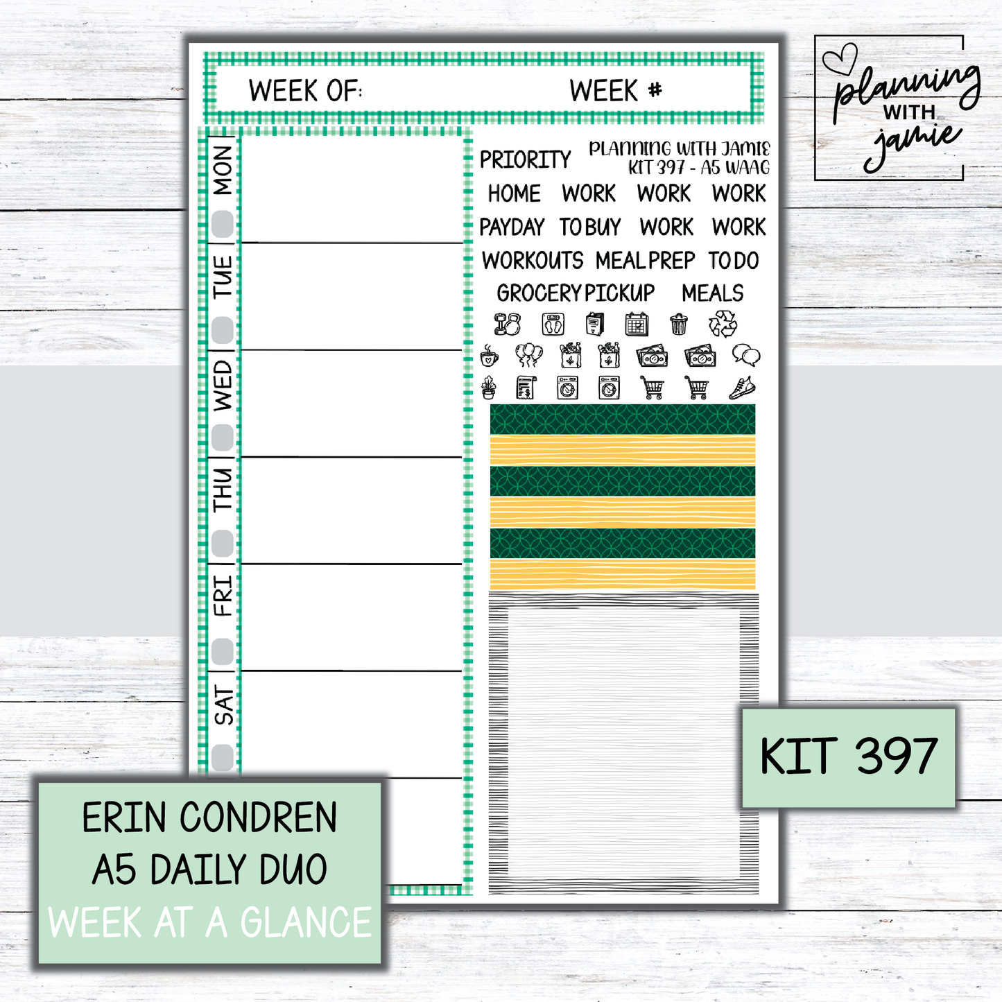 Kit 397 Week At A Glance Sticker
