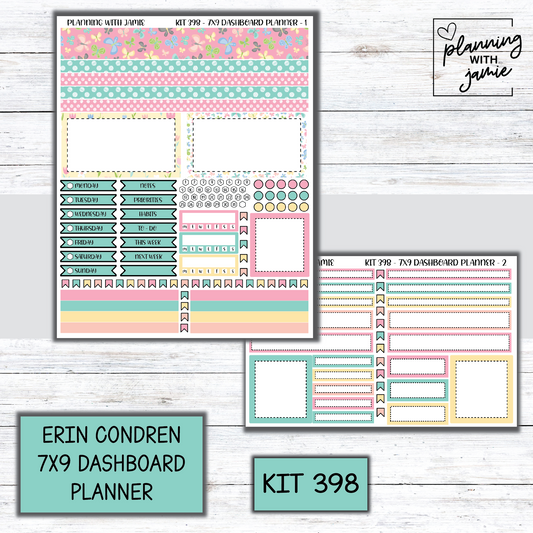 Kit 398 Erin Condren Dashboard Planner Sticker Kit
