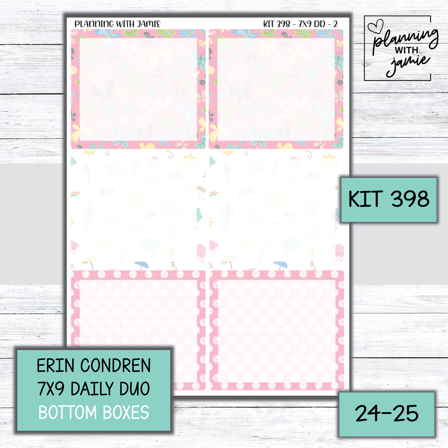 Kit 398 Erin Condren Daily Duo Sticker Kit