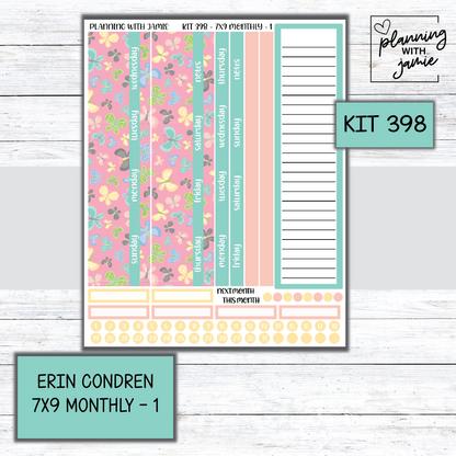 KIT 398 Erin Condren 7X9 OR A5 Monthly Kit