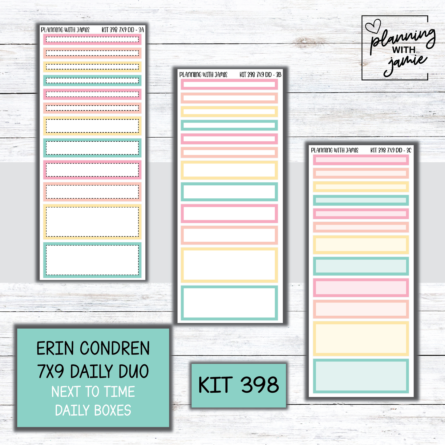 Kit 398 Erin Condren Daily Duo Sticker Kit