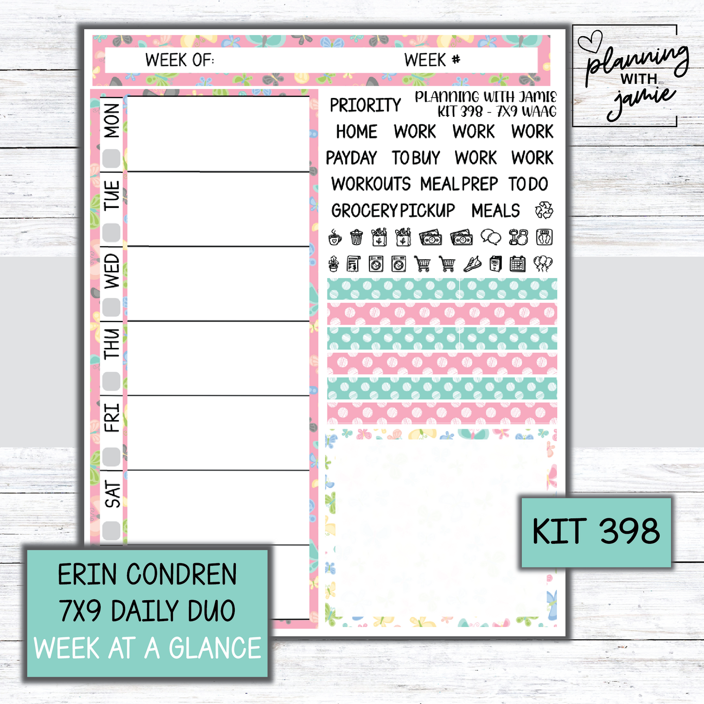 Kit 398 Week At A Glance Sticker